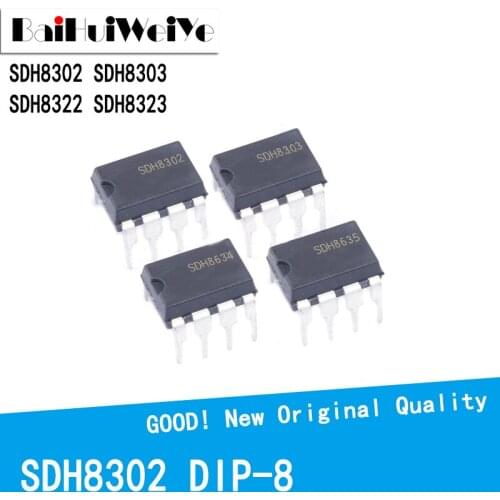 10Pcs/Lot SDH8302 SDH8303 DIP8 DIP-8 SDH8322 SDH8323 DIP7 DIP-7 In Line Power Chip PWM + PFM Control