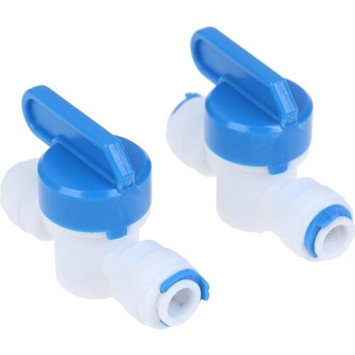 2 Pcs 6.5mm Slip lock Quick-connect Ball Valve Through Switch 1/4 Inch Joint Valve Butt Pneumatic Pipe Connectors Fittings