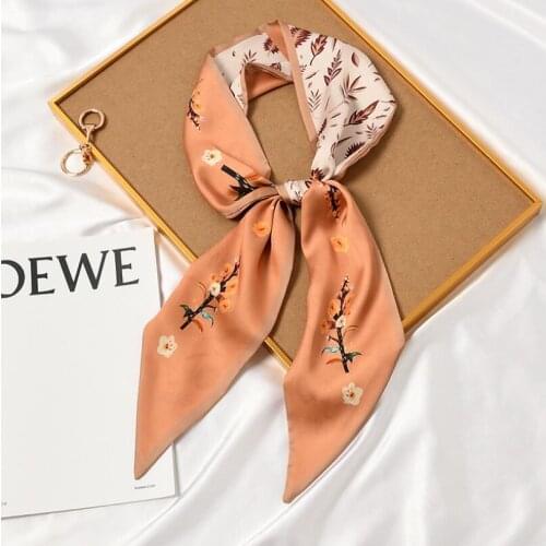 2021 Florals Prints Long Spring Autumn Fashion Multifunction Skinny Hair Band for Women Head Scarf Decoration Accessory