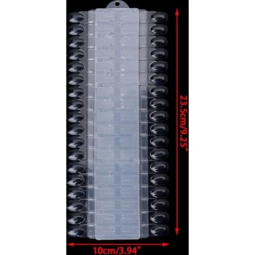 36Pcs Nail Polish Art Color Card Removable Display Rack Clear Teardrop Pattern 40JD