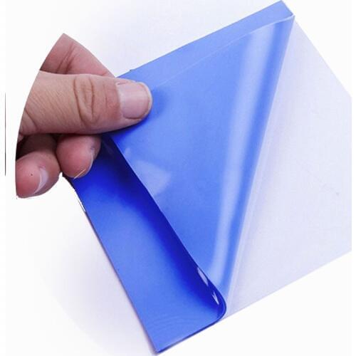 50PCS/lot Gdstime 100mm x 100mm x 2.5mm Conductive Silicone Blue Thermal Pad Pads