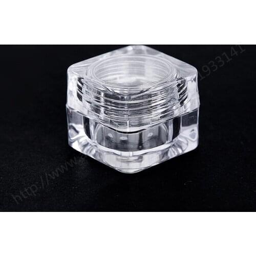 500pcs/lot 5G Empty Acrylic Clear Cosmetic Jar Small Sample Makeup Sub-bottling Nail Case Cosmetic Container Pot