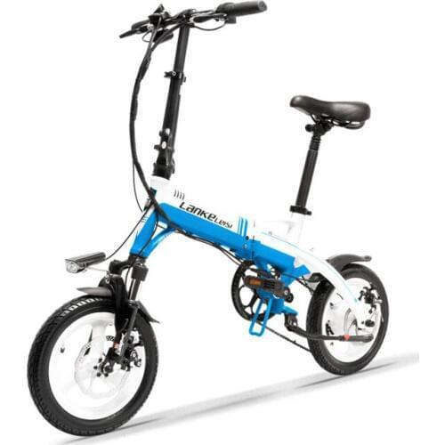 A6 Mini Folding E Bike, 400W, 36V/8.7A, 14 Inches Electric Bicycle, Hidden Battery, Magnesium Alloy Rim, Suspension Fork