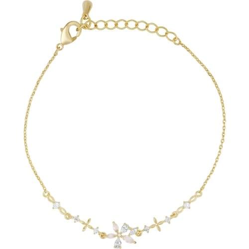 AIDE 925 Sterling Silver Bracelet Bracelet Charm 2021 Trend Zrcon Bracelet Cheville For Women Jewelry Bracelet Cheville Gift CZ