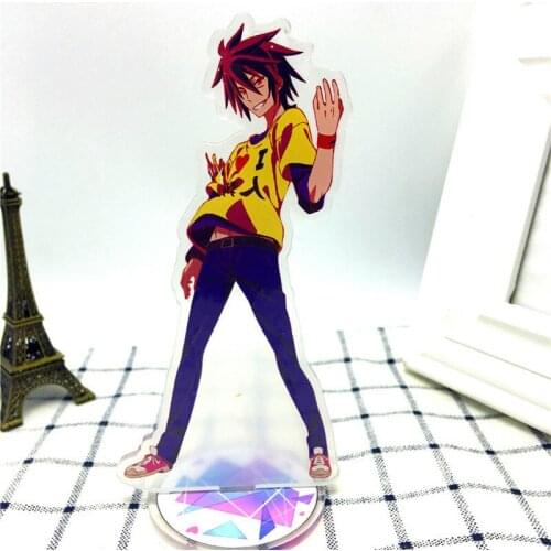 Anime NO GAME NO LIFE Moldel Doll Sora Shiro Acrylic Stand Action Figure Toy For Colletion Double-side 15cm