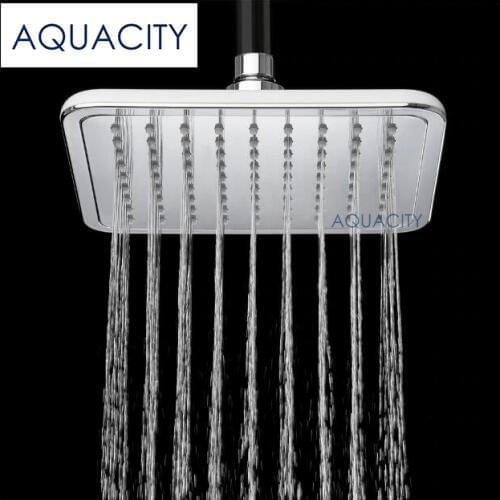 Free Shipping AQUACITY Chrome Finish Rainfall Bath Shower Head 8 Inch Square Rainfall Shower