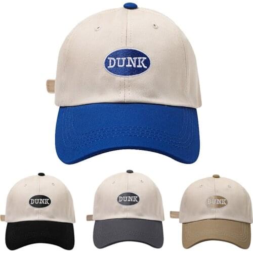 DUNK Embroidery Womens Baseball Cap Snapback Mens Cap Kpop Hip-Hop Summer Hat Fluorescent Green Cotton Womens’ Hat BQM075