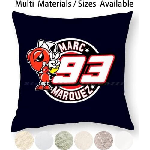 93 Ant Of Cervera Pillow Case Throw Pillow Cover Cotton Linen Flax Helmet Motorbike Motorcycle Racing Racer Bike Enthusiast