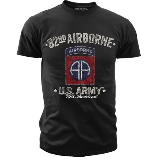 Black Ink Mens 82nd Airborne Retro T-Shirt(11)