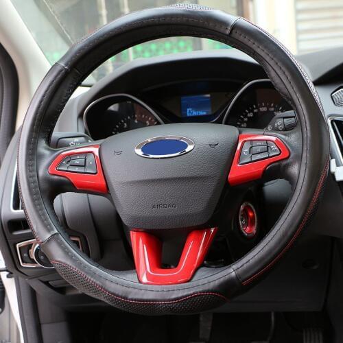 Color My Life Car Interior Steering Wheel Protection Cover Decoration Trim Sticker for Ford Kuga Escape 2017 2018 Accessories