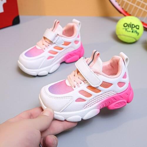 Kids Sneakers Comfortable Soft Girls Sports Shoes Breathable Baby Shoes Running Shoes For Children Outdoor Walking Girls Tenis