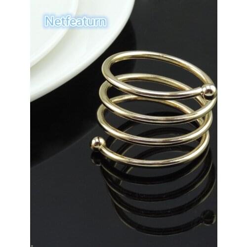 Hot Sale 6pcs/lot Metal Towel Ring Serviette Holder Napkin Rings For Wedding Decoration Party Supplies Hotel Table Decoration