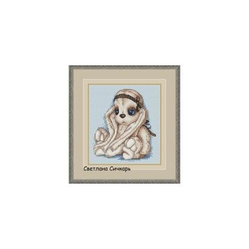 Muppet Bunny Series- with Ribbon cross stitch 11CT 18ct 14ct cotton thread embroidery DIY handmade needlework