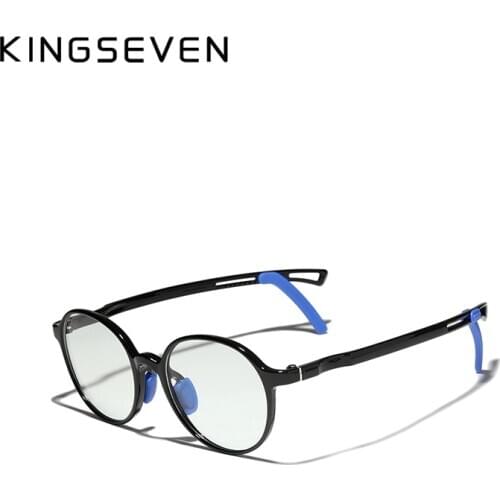 KINGSEVEN 2021 Brand Children Glasses Blue Light Blocking Eyeglasses Kids Reads Glasses Fashion Square Kids Eyeglasses Uv400