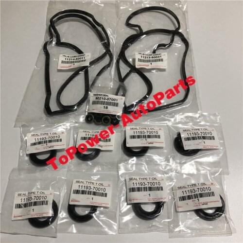 Valve Cover Gaskets & Spark Plug Tube Seals Set &Washer Seals 11213-50031 11214-50011 11193-70010 90210-07001 for Lexuss Toyotaa