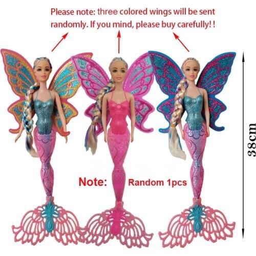 Mermaid Doll Princess with Butterfly Wing Dolls Classic Swimming Mermaid Doll Hot Sale Colorful Mermaid Dolls Toys Kids Gifts