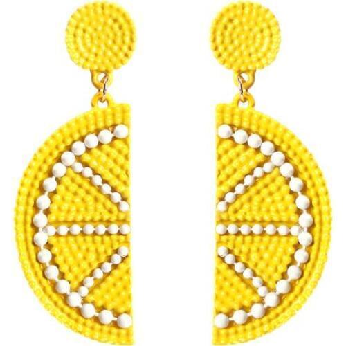 Small fresh spring and summer new strawberry banana fruit series earrings girl gift