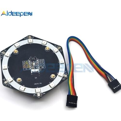 6+1 I2S Microphone Array Module Voice Recognition Programable RGB LED Display K210 Development Board