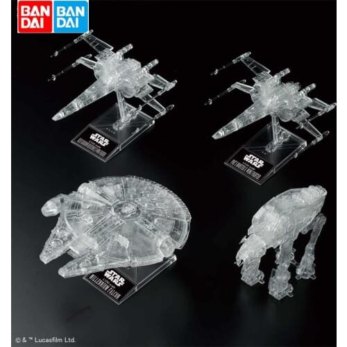 Bandai Star Wars 9 Star Wars aircraft model set 06 Millennium Falcon 002 017 X-Wing 012 AT-M6 Transparent Model