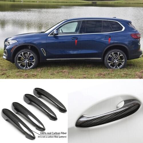 Carbon fiber Auto outer door handle cover For BMW 1 3 5 6 8 series X3 iX3 X4 X4M X5 G05 X7 G07 Z4 G29 M5 Door Hand Decoration