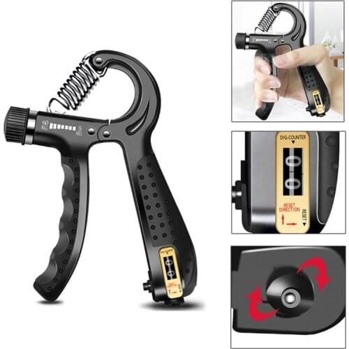 New Adjustable Handle Strengthener Counter Finger Gym Muscle Fitness Training Wrist Gripper Hand Exercise