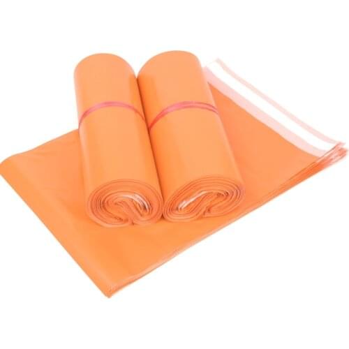 10 Pieces/lot) Orange Express Bag Thickening Courier Bag Envelope Logistics Documents International Packaging Bags
