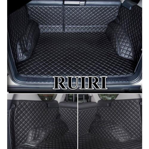 Full set car trunk mats + Back door mat for Toyota Land Cruiser Prado 150 2018-2010 5 seats waterproof boot carpets cargo liner