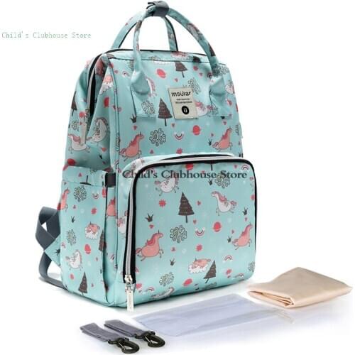 Portable Double shoulder Large Capacity Waterproof Mommy Bag Backpack Multifunctional Double Shoulder Baby Outing Backpack