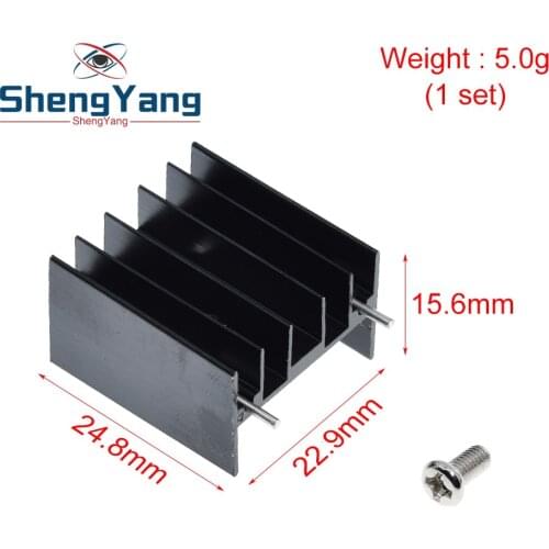 1pcs Heatsink 25x24x16mm Radiator Cooler Radiator Aluminum 25*24*16mm Heat Sink Metal Slotting For Cooling Chip 25mmx24mmx16mm