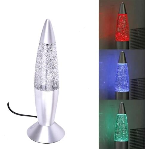 USB Multicolor Lava Lamp Color Changing RGB LED Glitter Night Light Table Lamp Party Christmas Living Room Home Decor Kids Gift