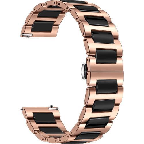 For Huawei GT 2E 46mm/Galaxy Watch 46mm Strap 20mm 22mm Ceramic and Stainless Steel Bracelet for Samsung Active 2 40mm 44mm Band