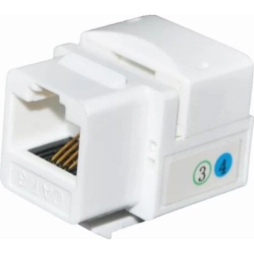 RJ11 CAT3 Telephone Keystone Jack Cable Adapter 6P4C Female Modular For Telephone Network Cables