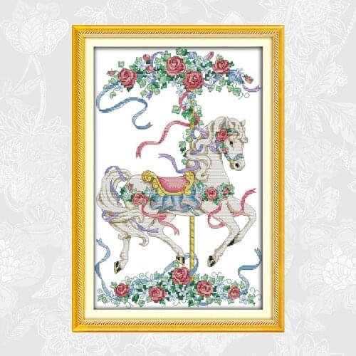 Rose Trojan Painting Counted Cross Stitch Set 11CT 14CT Wholesale DIY Cross-Stitch Kit Embroidery Needlework Home Decoration