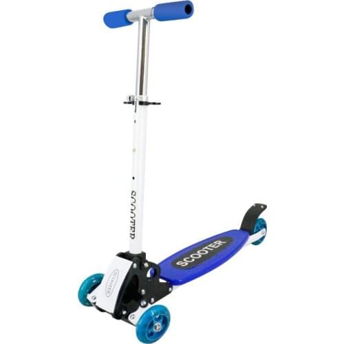 A Kick Scooter for 2-7 Years Kids Lightweight Three-level Height Adjustment Handlebars Load Bearing 60KG Skateboard Four Wheels