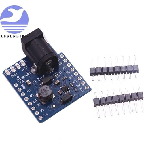 DC Power Shield V1.1.0 for WEMOS D1 mini Lite, DI mini V2.0.0, DI mini V1.0.0