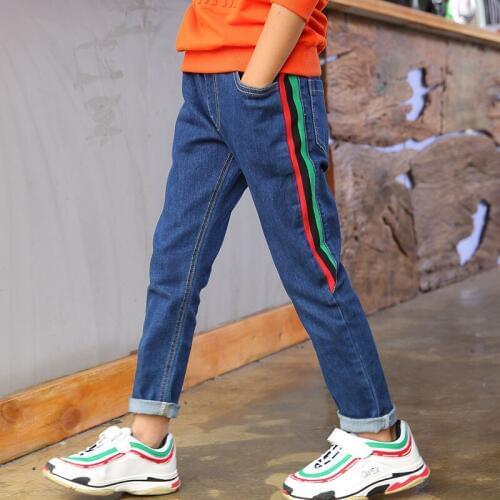 Boys pants spring autumn black jeans kids casual trousers boys jeans teenage trousers children casual pants 5Y-14Y boys outwear