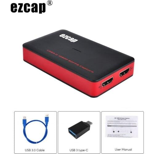 USB 3.0 1080P 60FPS Recording Plate Phone Game HDMI Video Capture Card for PS4 XBox Switch HD Camera PC OBS Live Streaming Loop