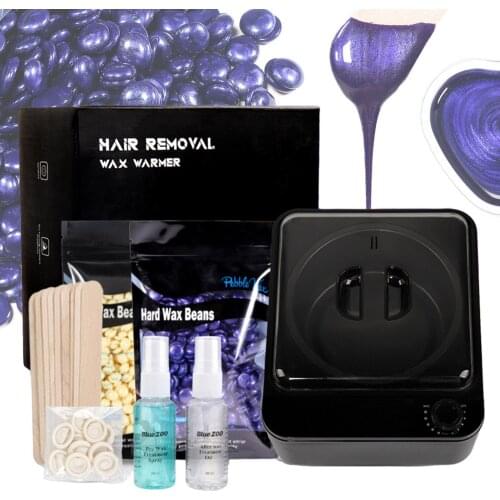Hair Removal Wax Warmer Home Wax Heater Kit Non Stick Pan Wax Melting Machine Beeswax Hot Wax Unhairing 2 Bags Wax Beans 2021