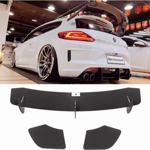 For Volkswagen VW Scirocco ABS Rear Bumper Diffuser 2009 2010 2012-2014 2015 2016 2017 Body Kit Rear Lip Rear Spoiler (R Only)