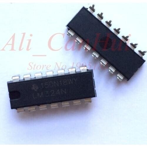 10pcs/lot LM324 DIP Amplifier DIP14 LM324N / LM324P
