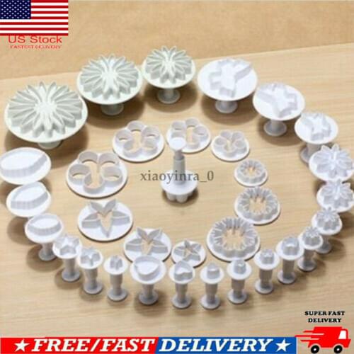 33pcs/set Sugarcraft Cake Decorating Tool Set Fondant Plunger Cutters Cake Tools Cookie Biscuit Cake Mold Baking Accessories