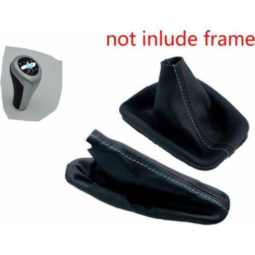 5 6 speed Shift Gear knob Stick Manual Handbrake Gaiter Shift Leather Boot For BMW 3 Series E36 E46 e39 M3 Car Styling