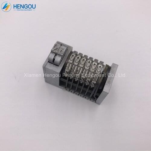 8 Pieces High Quality Steel Roman Type 4x8 Cicero 6 Digits Numbering Machine Backward Heidelberg Letterpress Numbering Machine