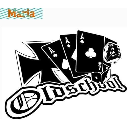 Car Sticker Old School - Humor Logo Map Poker Car Styling Decal Bumper KK Vinyl PVC JDM JEEP Van Bike Offroad RV A4 Q3 Polo