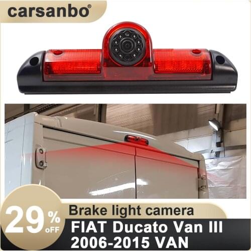 Car Brake Light Camera For FIAT Ducato Van III 2006-2015 VAN Rear view reverse Camera with 7 Inch Rearview mirror