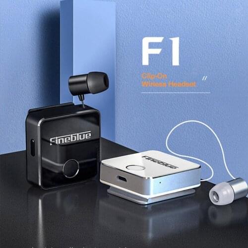 Bluelans Fineblue F1 Pro Bluetooth Earphone Ergonomic Vibration Reminder Retractable Wireless Clip Design Headset for Music