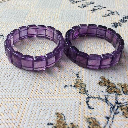 Natural amethyst stone beads bracelet natural gemstone bracelet DIY jewelry for woman birthstone of Sagittarius Aquarius