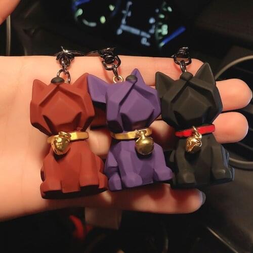 Handsome Puppy Doll Key Chains Creative Cute Animal Charm Bag Car Pendant Keyirng Gift for Women Couples