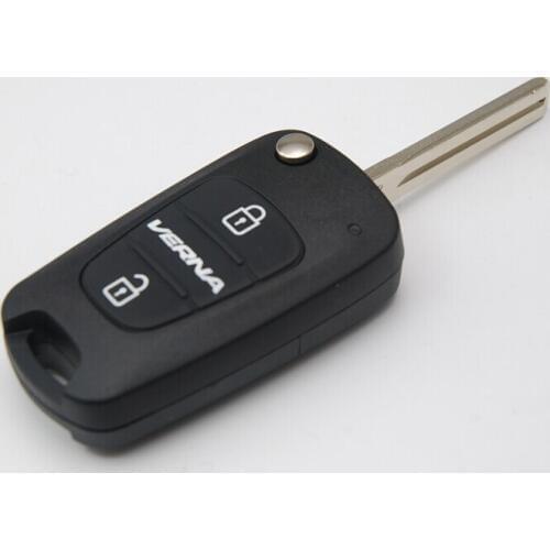 3 Buttons Replacement FOB Car Key Case For Hyundai Verna Flip Folding Remote Key Blank Shell