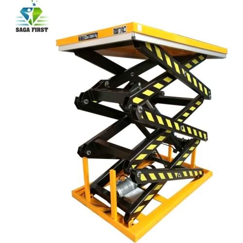 Customized Workshop Lifter Electric Hydraulic Scissor Lift Machine For Workshop Use